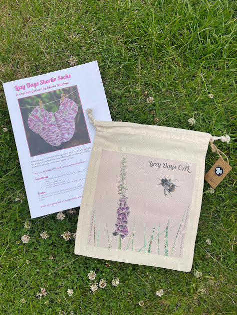 Crochet Pattern & Bag Bundle: Lazy Days Shortie Socks