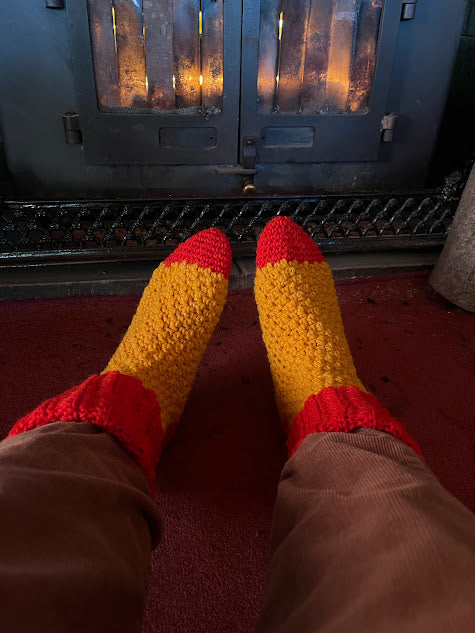 Dunkeld Slipper Socks Crochet Pattern