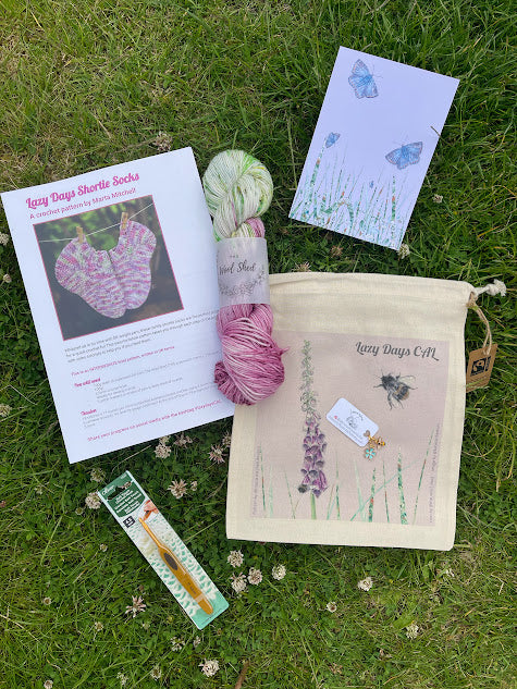 Crochet Kit: Lazy Days Shortie Socks