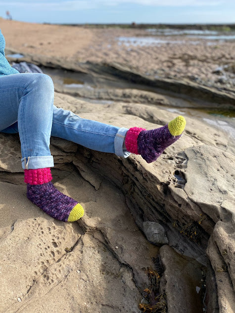 Spring Into Autumn Crochet Sock Pattern