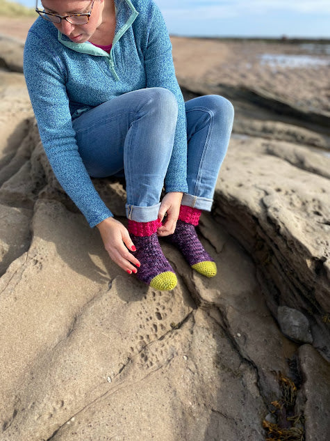 Spring Into Autumn Crochet Sock Pattern