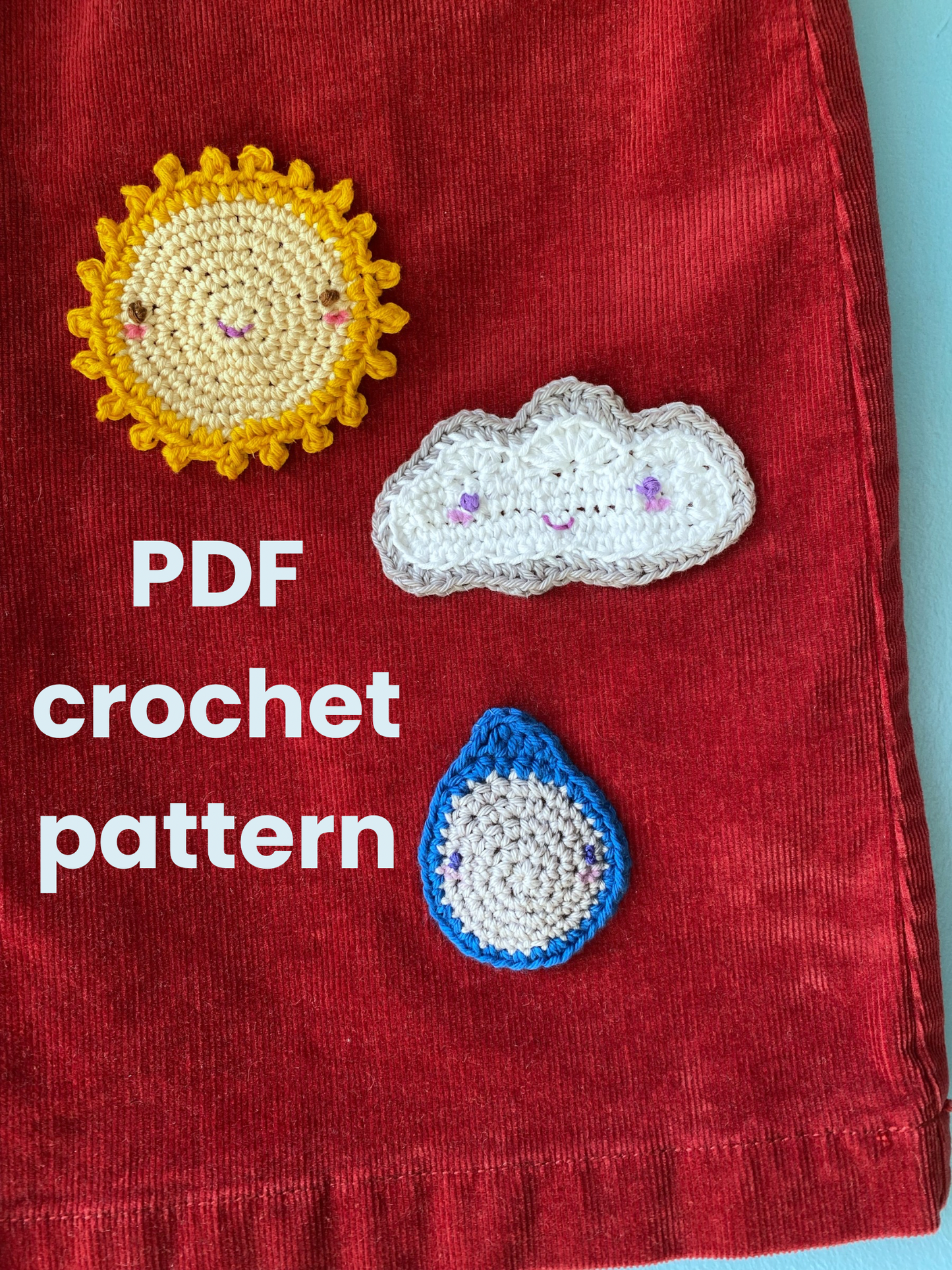 Sunshine & Showers Appliqué Crochet Pattern