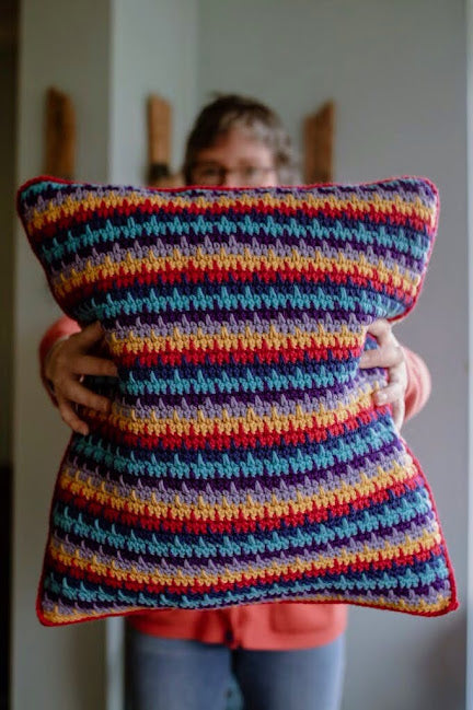 In The Groove Cushion Cover crochet pattern